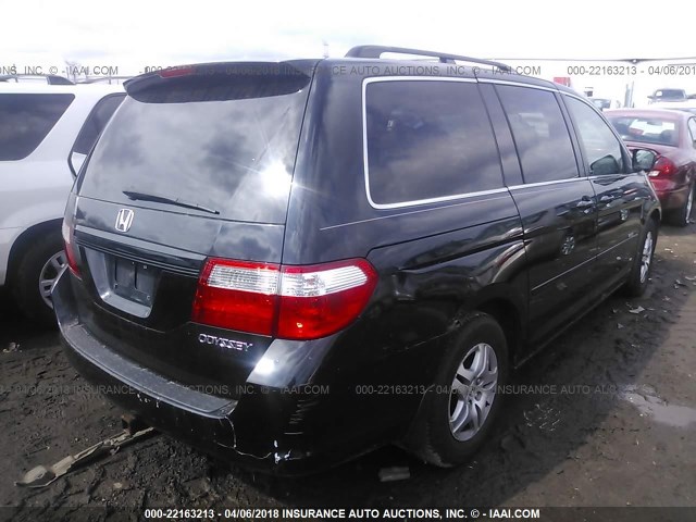 5FNRL38665B112755 - 2005 HONDA ODYSSEY EXL შავი ფოტო 4