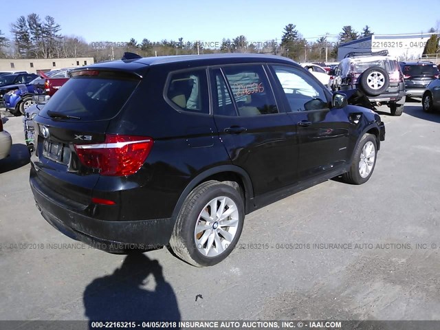 5UXWX9C57E0D36108 - 2014 BMW X3 XDRIVE28I BLACK photo 4