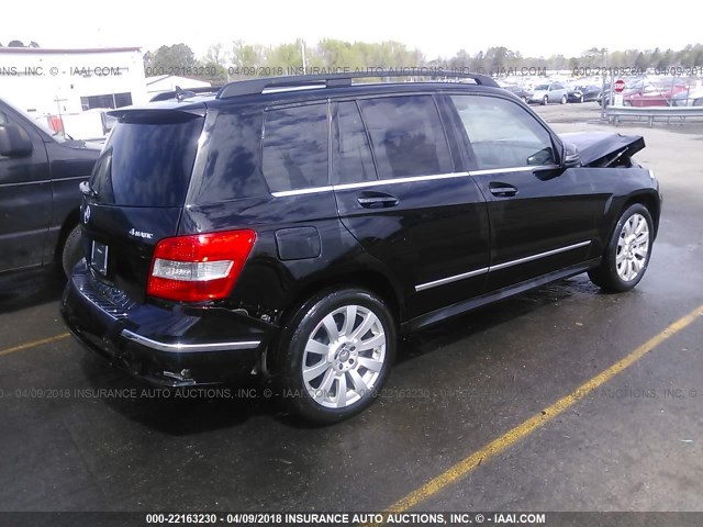 WDCGG8HB8CF841056 - 2012 MERCEDES-BENZ GLK 350 4MATIC BLACK photo 4