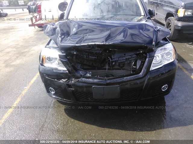 WDCGG8HB8CF841056 - 2012 MERCEDES-BENZ GLK 350 4MATIC BLACK photo 6