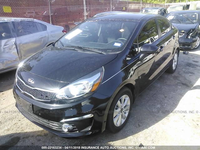 KNADN4A3XG6593518 - 2016 KIA RIO EX/SX BLACK photo 2