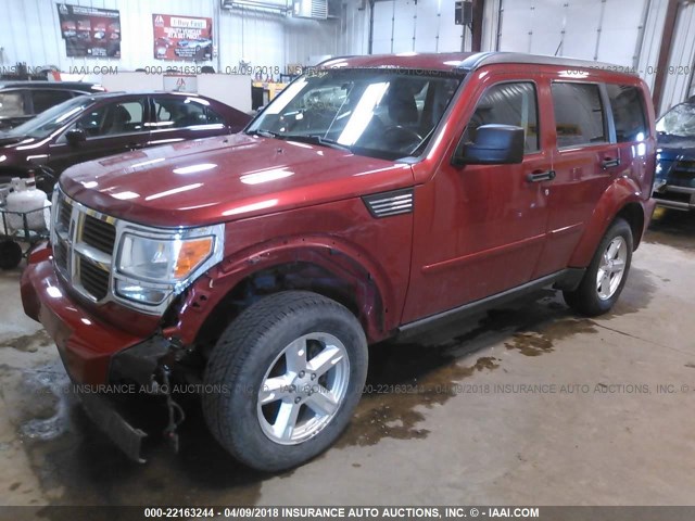 1D8GU58K47W559761 - 2007 DODGE NITRO SLT MAROON photo 2