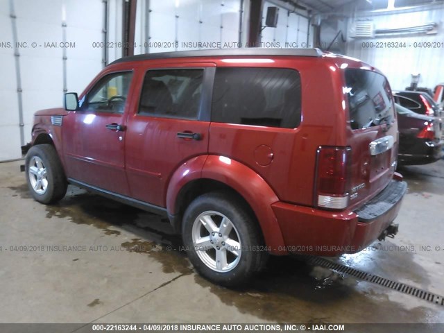 1D8GU58K47W559761 - 2007 DODGE NITRO SLT MAROON photo 3