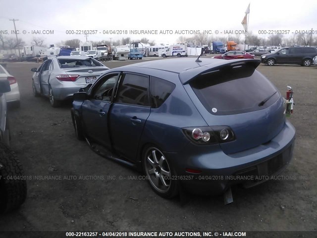 JM1BK34L081861838 - 2008 MAZDA SPEED 3 BLUE photo 3