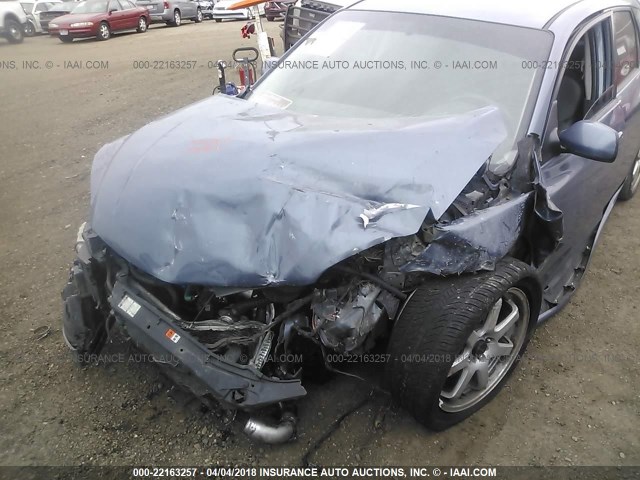 JM1BK34L081861838 - 2008 MAZDA SPEED 3 BLUE photo 6