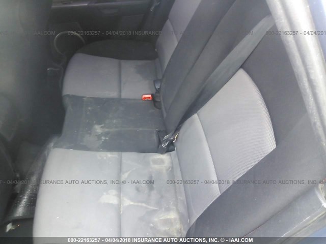 JM1BK34L081861838 - 2008 MAZDA SPEED 3 BLUE photo 8
