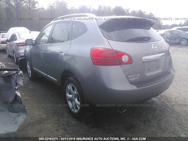 JN8AS5MTXBW577641 - 2011 NISSAN ROGUE S/SV/KROM GRAY photo 3