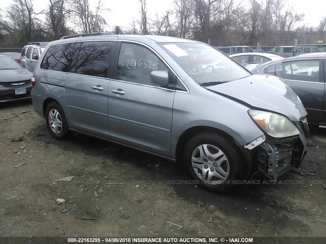 5FNRL38767B007922 - 2007 HONDA ODYSSEY EXL Light Blue photo 1