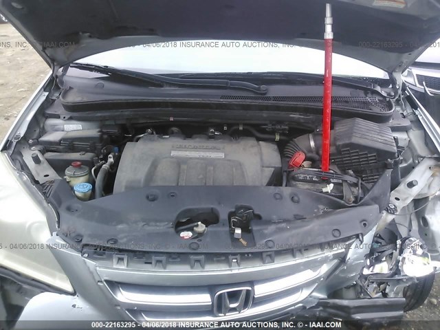 5FNRL38767B007922 - 2007 HONDA ODYSSEY EXL ღია ლურჯი ფოტო 10