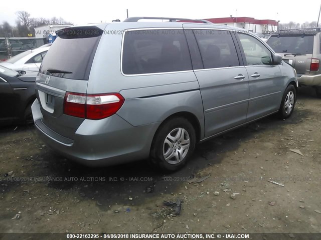 5FNRL38767B007922 - 2007 HONDA ODYSSEY EXL ღია ლურჯი ფოტო 4