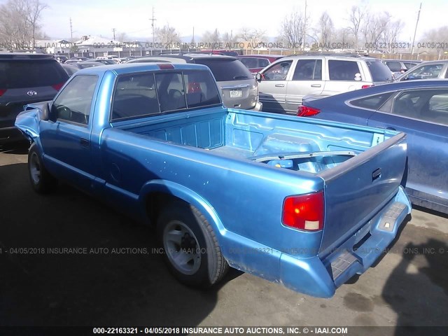 1GCCS1447R8165097 - 1994 CHEVROLET S TRUCK S10 Light Blue photo 3