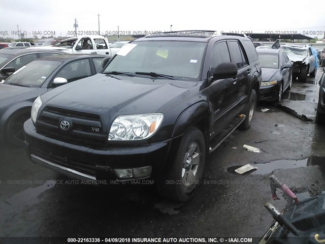 JTEZT17R730013868 - 2003 TOYOTA 4RUNNER LIMITED BLACK photo 2