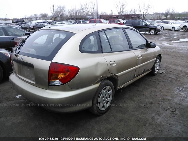 KNADC163126070040 - 2002 KIA RIO CINCO GOLD photo 4