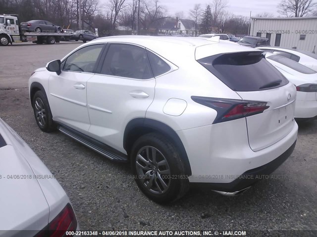 JTJBARBZ4G2047873 - 2016 LEXUS NX 200T/BASE/F SPORT WHITE photo 3