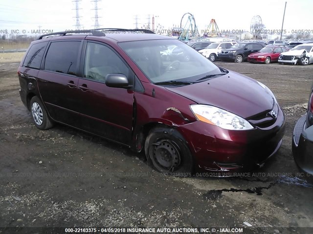 5TDZK23C38S199265 - 2008 TOYOTA SIENNA CE/LE RED photo 1