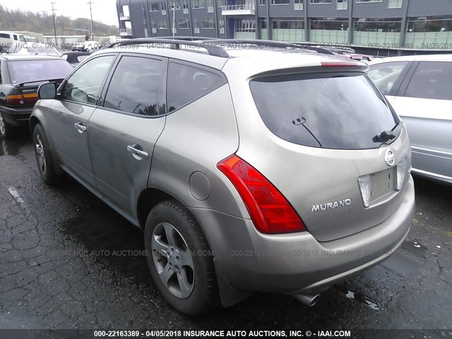 JN8AZ08W64W326637 - 2004 NISSAN MURANO SL/SE GRAY photo 3