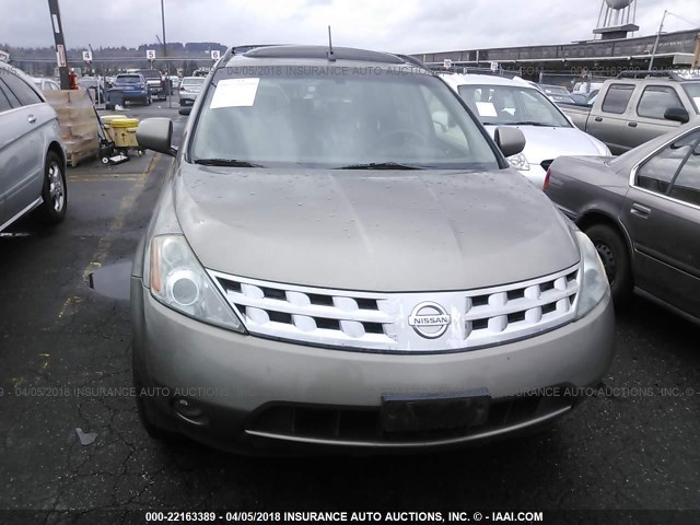 JN8AZ08W64W326637 - 2004 NISSAN MURANO SL/SE GRAY photo 6