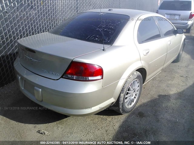 1C3EL56R06N165823 - 2006 CHRYSLER SEBRING TOURING TAN photo 4