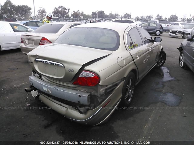 SAJDA01P91GM10235 - 2001 JAGUAR S-TYPE GOLD photo 4