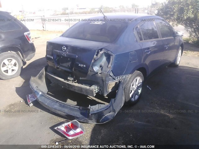 3N1AB61EX7L656881 - 2007 NISSAN SENTRA 2.0/2.0S/2.0SL BLUE photo 4