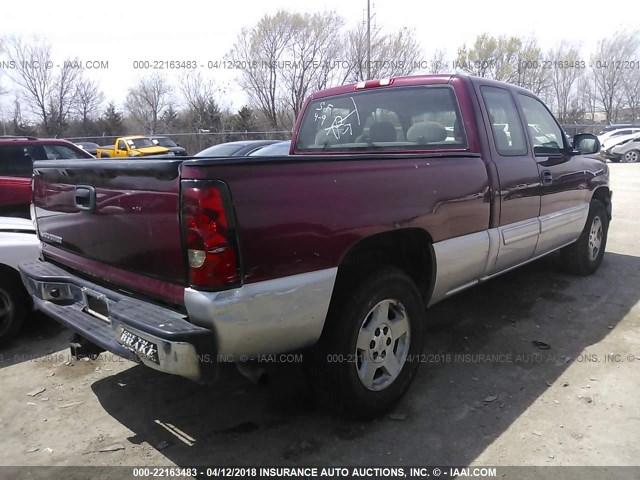 1GCEK19B75Z304424 - 2005 CHEVROLET SILVERADO K1500 BURGUNDY photo 4