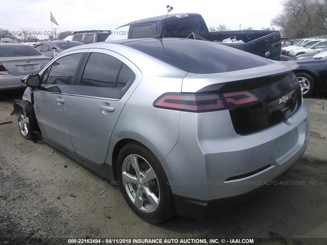 1G1RD6E47BU100675 - 2011 CHEVROLET VOLT SILVER photo 3