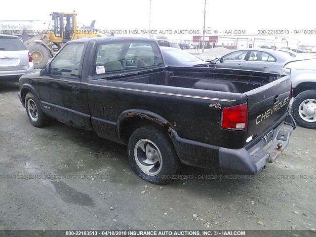 1GCCS1449R8204479 - 1994 CHEVROLET S TRUCK S10 BLACK photo 3