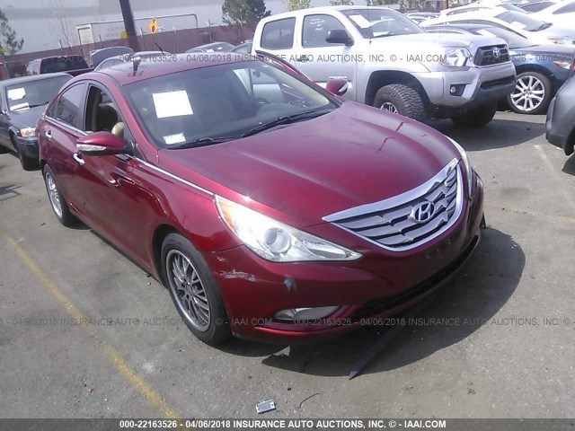 5NPEC4AC9BH249822 - 2011 HYUNDAI SONATA SE/LIMITED RED photo 1