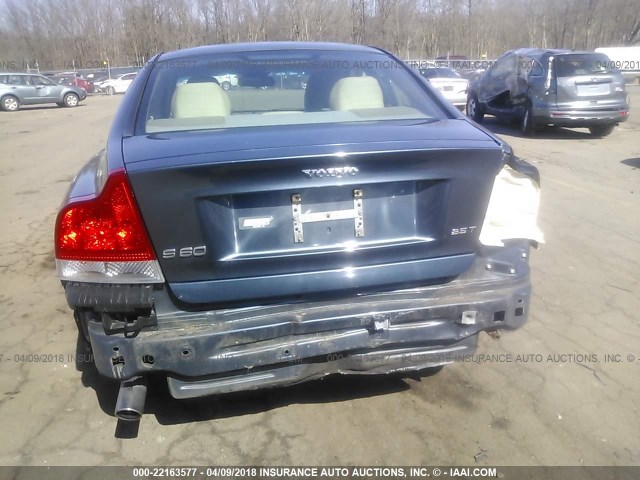 YV1RS592062555945 - 2006 VOLVO S60 2.5T BLUE photo 6