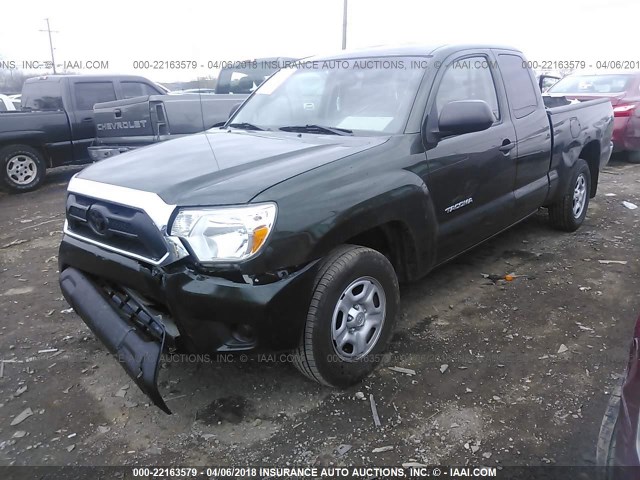 5TFTX4CN5CX020120 - 2012 TOYOTA TACOMA ACCESS CAB Grün Foto 2