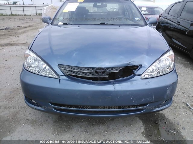 4T1BF30K63U555523 - 2003 TOYOTA CAMRY LE/XLE/SE 蓝色 照片 6