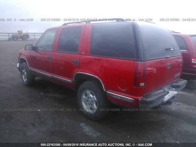 1GNEK13R2XJ530286 - 1999 CHEVROLET TAHOE K1500 RED photo 3