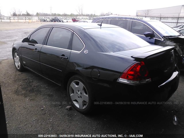 2G1WD58C679252273 - 2007 CHEVROLET IMPALA SUPER SPORT BLACK photo 3