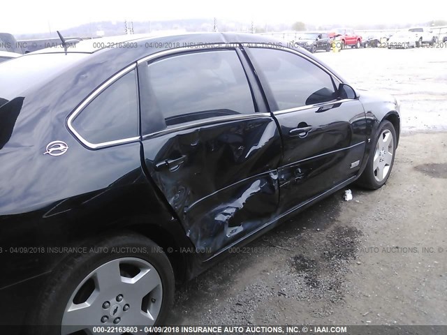 2G1WD58C679252273 - 2007 CHEVROLET IMPALA SUPER SPORT BLACK photo 6