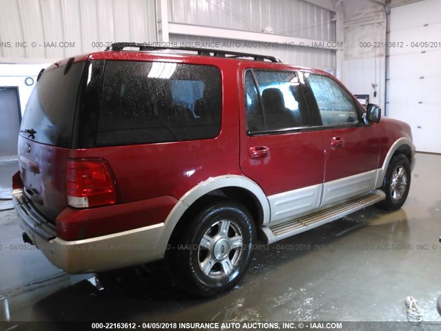 1FMFU18595LB07666 - 2005 FORD EXPEDITION EDDIE BAUER MAROON photo 4