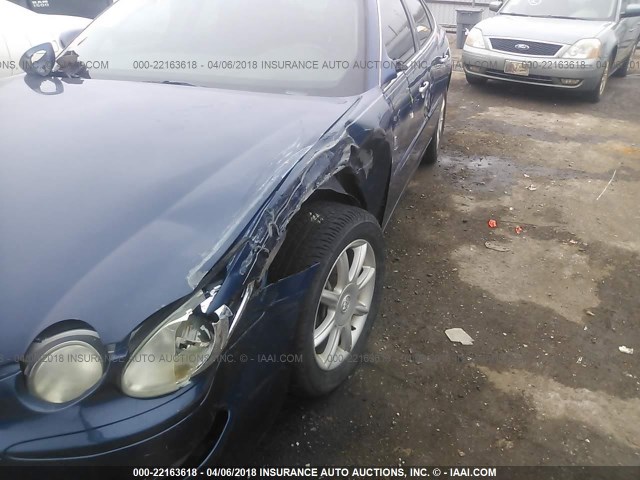 2G4WE587461110441 - 2006 BUICK LACROSSE CXS BLUE photo 6