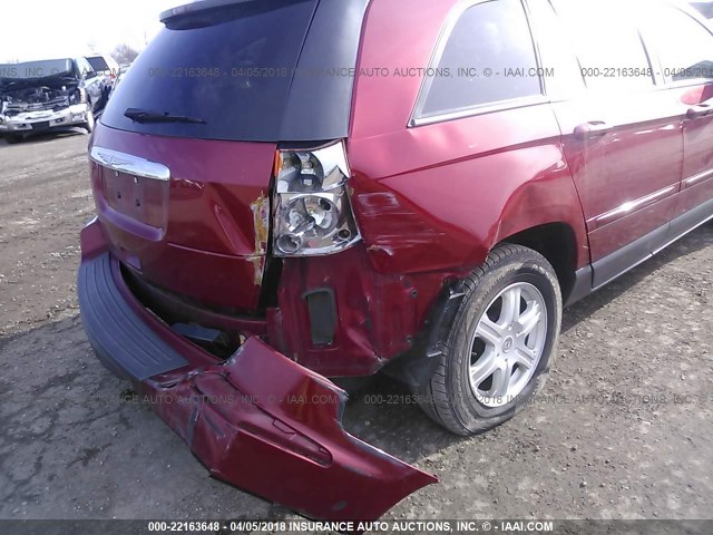2A4GM68416R614884 - 2006 CHRYSLER PACIFICA TOURING MAROON photo 6