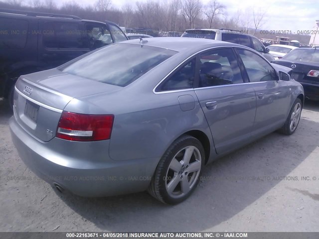 WAUEH74F48N149299 - 2008 AUDI A6 S-LINE 3.2 QUATTRO GRAY photo 4