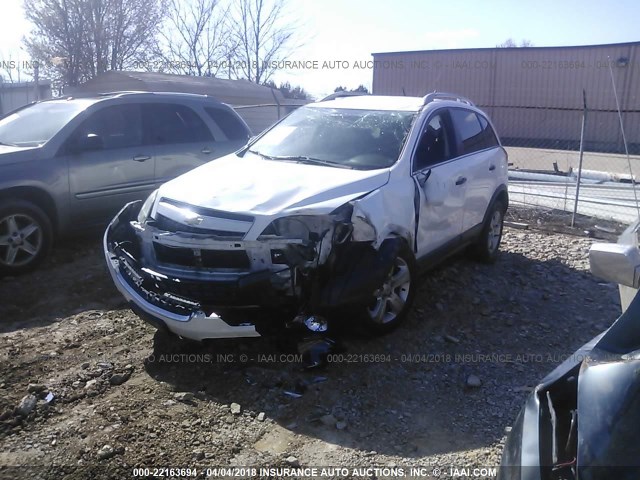 3GNAL2EK0DS629765 - 2013 CHEVROLET CAPTIVA LS WHITE photo 2