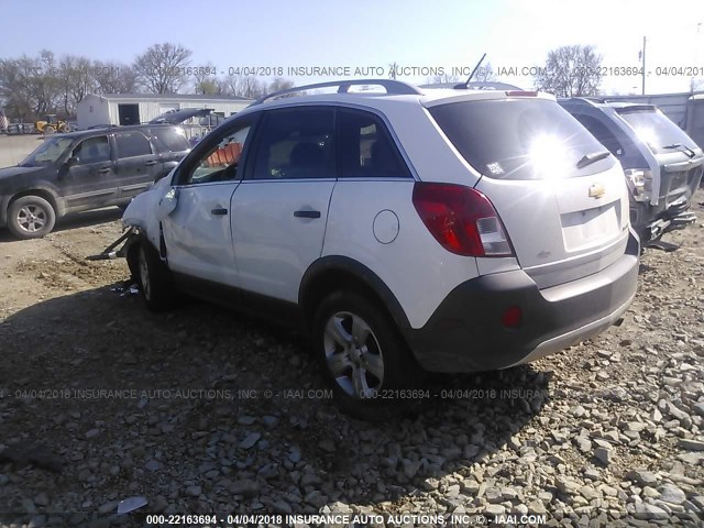 3GNAL2EK0DS629765 - 2013 CHEVROLET CAPTIVA LS WHITE photo 3