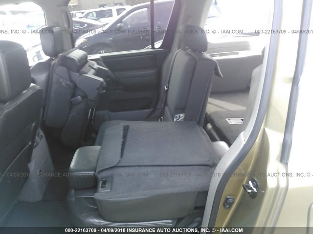 5N1AA08B14N711167 - 2004 NISSAN ARMADA SE/LE GOLD photo 8