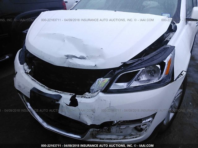 1GNKRGKD6EJ114276 - 2014 CHEVROLET TRAVERSE LT WHITE photo 6