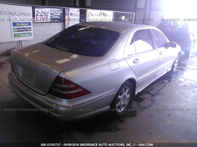 WDBNG75J01A146646 - 2001 MERCEDES-BENZ S 500 SILVER photo 4