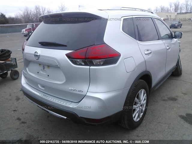 KNMAT2MV3HP604545 - 2017 NISSAN ROGUE S/SV SILVER photo 4