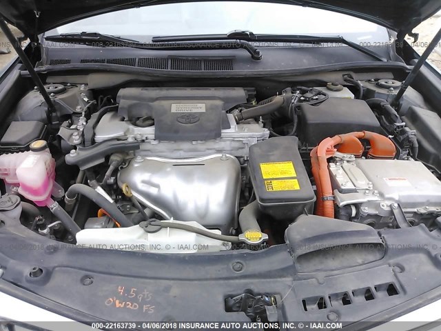 4T1BD1FK2EU129252 - 2014 TOYOTA CAMRY HYBRID/LE/XLE 黑色 照片 10
