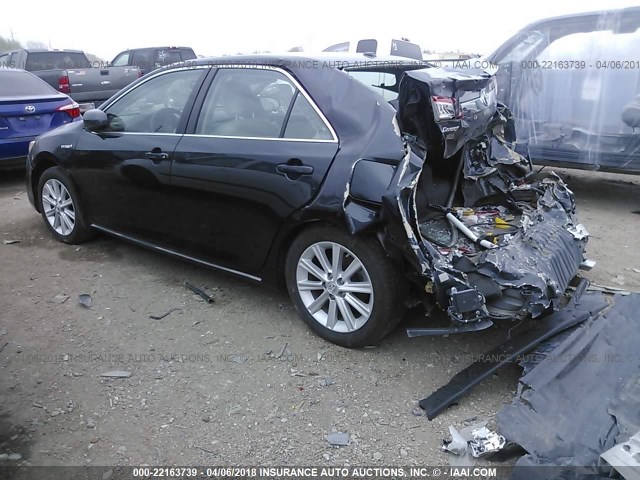 4T1BD1FK2EU129252 - 2014 TOYOTA CAMRY HYBRID/LE/XLE 黑色 照片 3