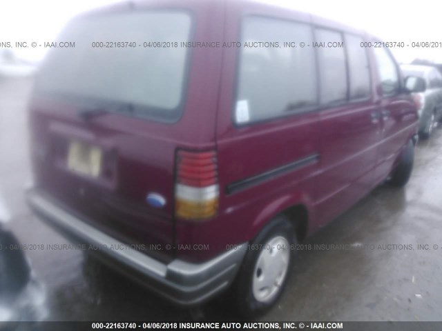 1FMCA11U6RZA85450 - 1994 FORD AEROSTAR RED photo 4