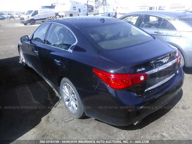 JN1BV7AP7EM678729 - 2014 INFINITI Q50 PREMIUM/SPORT BLACK photo 3