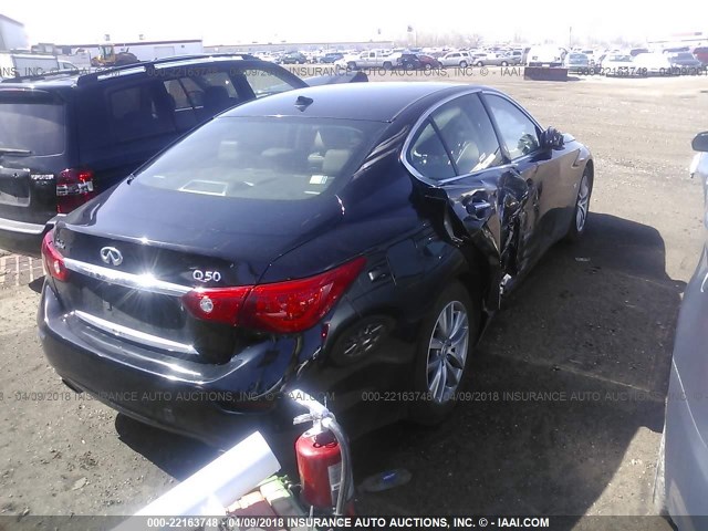 JN1BV7AP7EM678729 - 2014 INFINITI Q50 PREMIUM/SPORT BLACK photo 4