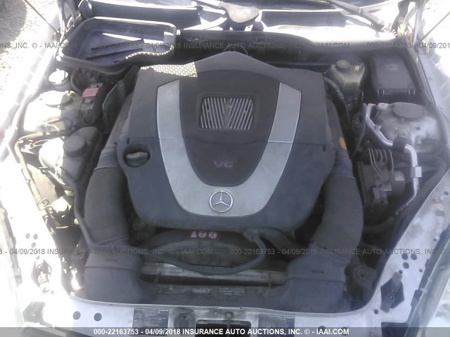 WDBWK56F26F123574 - 2006 MERCEDES-BENZ SLK 350 SILVER photo 10